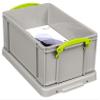 Really Useful Box Plastic Storage 9 Litre Recycled Dove Grey view 3