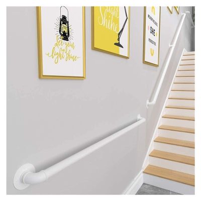 WYFZT White Stair Banister Handrail | Stair Rail Kit | Handrails for Stairs 1 2 3 4 5 6 metres, Stairway Railing | Hand Rails for Indoor Stairs Outdoor Step Wall Mounted (Size : 8ft/240cm)