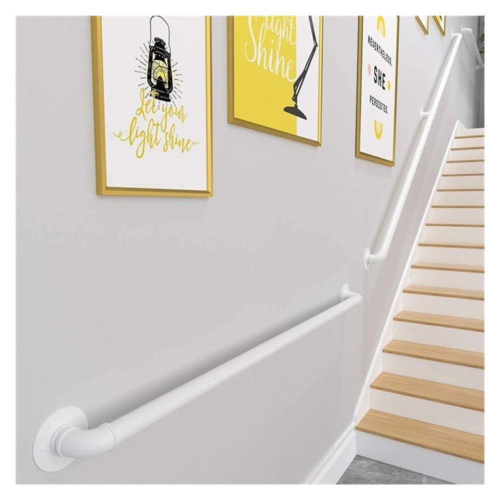 WYFZT White Stair Banister Handrail | Stair Rail Kit | Handrails for Stairs 1 2 3 4 5 6 metres, Stairway Railing | Hand Rails for Indoor Stairs Outdoor Step Wall Mounted (Size : 9ft/270cm)