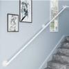 WYFZT White Handrail for Stairs Step,Indoor and Outdoor Stair Banister Railing Support Kit, 1m 1.5m 2m 2.5m 3m Wrought Iron Elderly Kids Safety Hand Rails (Size : 4ft/120cm) view 3