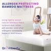 Waterproof Mattress Protector by Slumberfy | Hypoallergenic Viscose Made from Bamboo Mattress Protector | Natural + Breathable Jacquard Fabric | Queen Mattress Cover  60x80 view 2