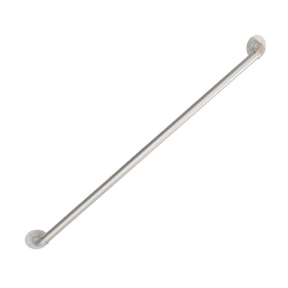WYFZT Silver Handrail for Stairs - Complete Kit, Against The Wall Staircase Banister Railing for Indoor Stairs and Outdoor Steps, Wrought Iron Safety Support Rod Hand Rail (Size : 14ft/420cm)