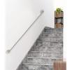 WYFZT Silver Handrail for Stairs - Complete Kit, Against The Wall Staircase Banister Railing for Indoor Stairs and Outdoor Steps, Wrought Iron Safety Support Rod Hand Rail (Size : 14ft/420cm) view 4