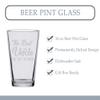 Veracco The Best Uncle In The World Birthday Gifts Father's Day For New Dad Daddy Uncle Beer Pint Glass (Clear, Glass) view 3