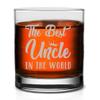 Veracco The Best Uncle In The World Whiskey Glass Funny Birthday Gifts Fathers Day For Dad (Clear, Glass) view 1