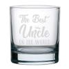 Veracco The Best Uncle In The World Whiskey Glass Funny Birthday Gifts Fathers Day For Dad (Clear, Glass) view 2