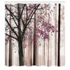 Ambesonne Autumn Shower Curtain, Picture of a Lonely Tree Leaves on an Abstract Woodland Background Print, Cloth Fabric Bathroom Decor Set with Hooks, 69" W x 75" L, Mauve Taupe view 2