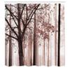 Ambesonne Autumn Shower Curtain, Picture of a Lonely Tree Leaves on an Abstract Woodland Background Print, Cloth Fabric Bathroom Decor Set with Hooks, 69" W x 84" L, Dried Rose view 2