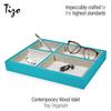 TIZO Design Contemporary Wood Valet Tray Organizer, Turquoise view 2