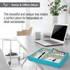TIZO Design Contemporary Wood Valet Tray Organizer, Turquoise view 4