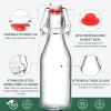 8-Pack 8.5oz Flip Top Glass Bottles, Swing Top Beer Brewing Bottle for Fermentation, Kombucha, Kefir, Vanilla Extract, Coquito, Juice, Soda, Tea - Airtight Stopper Cap Lid, Bonus 2 Bottle Pourers view 3