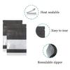 PABCK 100 Pack Clear Window Black Kraft Paper Resealable Bags 3.5x5.1 inch view 2