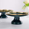 8/10-inch Cake Perfect Display Tray, Dark Green Ceramic Plate Bread Sandwich Food Rack Dessert Table (Size : 20cm) view 4