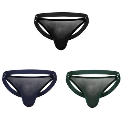 Andongnywell 3 Pack Mens Micro Mesh Briefs Comfortable Bulge Pouch Underwear Lingerie Underpants Knickers (Assorted Colors,Small)
