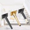 ZXCASDF Sofa Legs Round Solid Metal Furniture Legs Sofa Replacement Legs Perfect for Mid-Century Modern/Great IKEA Hack for Sofa, Couch, Bed, Coffee Table,Black with Gold,20cm view 2