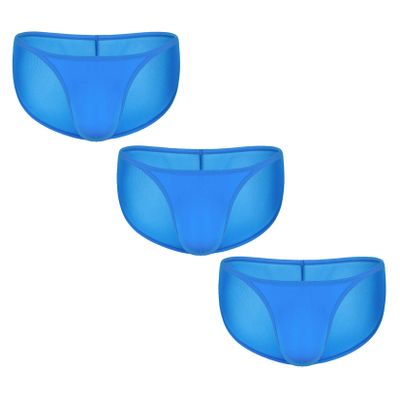Andongnywell 3 Pack Men's 3 Pack Micro Modal Separate Pouch Briefs underpants Knickers panties Lingerie (Blue,Medium)