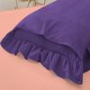Ruffle Oversized King Pillow Shams Set of 2 Purple Pillow Shams Oversized King 20X40 100% Egyptian Cotton 800 Thread Count Bedding Decorative Ruffle Pillow Shams Set view 3
