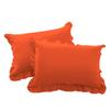 Ruffle Oversized King Pillow Shams Set of 2 Orange Pillow Shams Oversized King 20X40 100% Egyptian Cotton 800 Thread Count Bedding Decorative Ruffle Pillow Shams Set view 2