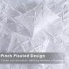 Premium Quality 3-Pc Pinch Pleated Duvet Cover Set with Zipper Closure & Corner Ties,Solid 1000-TC Ultra Soft Pillow Shams 100% Egyptian Cotton (Over Size Super King (120'' x 98''), Pin-Tuck White) view 3