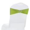 MDS Pack of 10 Spandex Chair Sashes with Slider Buckle for Wedding & Event Decor, Reusable Stretch Chair Bows Bands for Banquet Chair Cover, Reception, Baby Shower, Birthday Party - Apple Green view 1