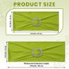 MDS Pack of 10 Spandex Chair Sashes with Slider Buckle for Wedding & Event Decor, Reusable Stretch Chair Bows Bands for Banquet Chair Cover, Reception, Baby Shower, Birthday Party - Apple Green view 2
