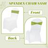 MDS Pack of 10 Spandex Chair Sashes with Slider Buckle for Wedding & Event Decor, Reusable Stretch Chair Bows Bands for Banquet Chair Cover, Reception, Baby Shower, Birthday Party - Apple Green view 4