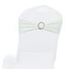 MDS Pack of 50 Spandex Chair Sashes Bow Premium Stretch Chair Cover Band with Buckle Slider Universal fits Elastic Dining Chair Ties for Wedding Party Banquet Events Decoration - Ivory view 1