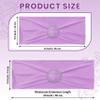 MDS Pack of 150 Spandex Chair Sashes Bow Universal fits Elastic Stretch Chair Bands Ties with Buckle for Wedding Party Banquet Events Decoration Spandex Slider Sashes Bow - Light Purple view 2