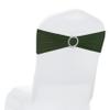 MDS Pack of 125 Spandex Chair Sashes Bow Universal fits Elastic Stretch Chair Bands Ties with Buckle for Wedding Party Banquet Events Decoration Spandex Slider Sashes Bow - Olive Green view 1