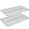 Regal Altair Chrome Wire Shelf |Pack of 2 Shelves| for Storage in Dry Environments | Ideal for Stores, Restaurants, Businesses and Homes (Chrome Wire Shelves, 14''W x 24''L) view 1