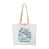 CALCA 4PCS 14.8" x 17" Canvas Tote Bag White Sublimation Blank Canvas Tote Bags view 3
