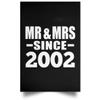 Designsify Gifts, 23rd Anniversary Mr & Mrs Since 2002, Poster Portrait 12x18 inch Photo Paper Print Wall Decoration - for Birthday Christmas Mothers Day Fathers Day Party, to Men Women Him Her view 1