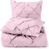 3 Piece Luxurious Pinch Pleated Duvet Cover with Zipper & Corner Ties 100% 100% Egyptian Cotton Pintuck Duvet Cover Set (120X98 Oversize King, Blush) view 1