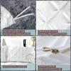 3 Piece Luxurious Pinch Pleated Duvet Cover with Zipper & Corner Ties 100% 100% Egyptian Cotton Pintuck Duvet Cover Set (92x102 King Size, White) view 3
