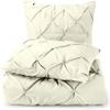 3 Piece Luxurious Pinch Pleated Duvet Cover with Zipper & Corner Ties 100% 100% Egyptian Cotton Pintuck Duvet Cover Set (120X98 Oversize King, Ivory) view 1