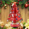 Christmas Tree Music Boxes Mini Tabletop Christmas Tree Wooden Musical Figurine Wind Up Music Box Desktop Decoration for Christmas Birthday view 3