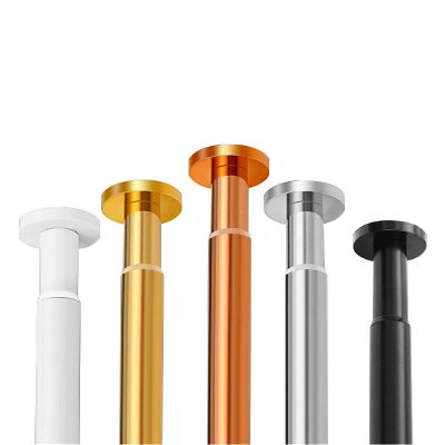 CXYGZLJ 304 Stainless Steel Extendable Shower Curtain RodShower Curtain Rail No Drilling Heavy Duty Room Divider Curtain RodAnti-Slip,Adjustable Tension Spring Pole Pull Rod