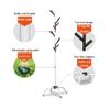 JHDPHd Coat Rack Coat Hat Rack 32mm Stainless Steel Assembly Can Be Removed Bedroom Furniture Hanging Storage Clothes Hanger Wardrobe 176.5x40cm view 3