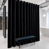 RYB HOME Extra Wide Curtain - Blackout Room Divider Curtains Portable Energy Saving Privacy Divider Shades for Patio Door Hallway Office Apartment Home Theater Doorway,1 Pc, Black, W 20ft x L 9ft view 1