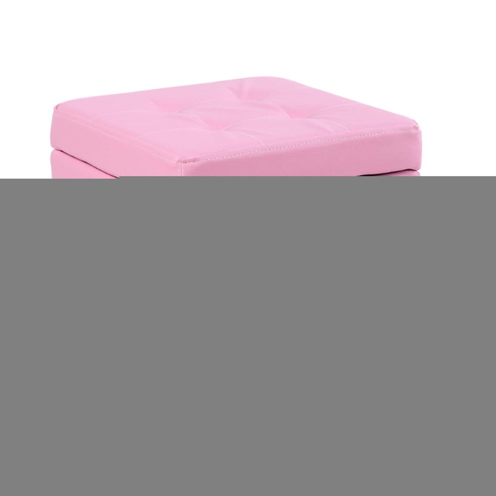 Daoyuan Square Storage Upholstered Footstool, PU Leather Makeup Dressing Stool,Shoe Bench Vanity Stool Piano Seat Ottoman Functional Stool Sofa Stool