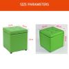 Daoyuan Square Storage Upholstered Footstool, PU Leather Makeup Dressing Stool,Shoe Bench Vanity Stool Piano Seat Ottoman Functional Stool Sofa Stool view 2