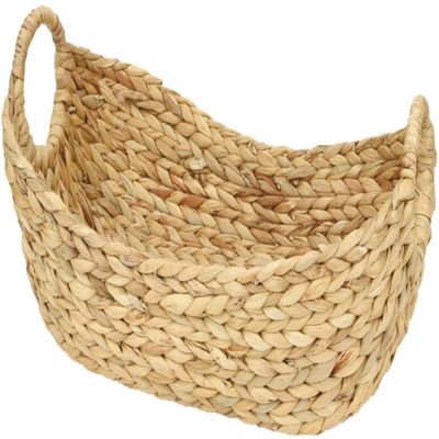 Ohashi Shinji Shoten Basket, Hyacinth, Shallow Basket, Natural, 20.1 x 13.4 x 4.3 inches (51 x 34