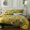 mixinni Garden Style Cotton Flowers and Birds Pattern Printed Duvet Cover Reversible Design Peacock Blue 3 Piece Bedding Duvet Set with Zipper Closure, Perfect for Him and Her-Queen Size view 1