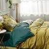 mixinni Garden Style Cotton Flowers and Birds Pattern Printed Duvet Cover Reversible Design Peacock Blue 3 Piece Bedding Duvet Set with Zipper Closure, Perfect for Him and Her-Queen Size view 3