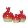 Flower Arrangement Red Vase Set, Creative Pomegranate Shape Fresh Flowers Dried Flowers Decorative Vase Three-Piece Suit Rose vases (Color : Red) view 1