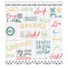 Ambesonne Adventure Shower Curtain, Various Words on Happiness and Self Value Uplifting Phrases Being Who You are, Cloth Fabric Bathroom Decor Set with Hooks, 69" W x 84" L, Blue Seafoam view 2