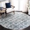 Martha Stewart x SAFAVIEH Area Rug Collection - 6'7" Round, Navy & Ivory, Non-Shedding & Easy Cleaning, Ideal for Living Room, Bedroom, Office, Dining Space (MSR0953N) view 1