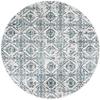 Martha Stewart x SAFAVIEH Area Rug Collection - 6'7" Round, Navy & Ivory, Non-Shedding & Easy Cleaning, Ideal for Living Room, Bedroom, Office, Dining Space (MSR0953N) view 3