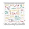 Ambesonne Adventure Shower Curtain, Various Words on Happiness and Self Value Uplifting Phrases Being Who You are, Cloth Fabric Bathroom Decor Set with Hooks, 69" W x 84" L, Jade Green view 3