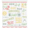 Ambesonne Adventure Shower Curtain, Various Words on Happiness and Self Value Uplifting Phrases Being Who You are, Cloth Fabric Bathroom Decor Set with Hooks, 69" W x 84" L, Mustard White view 2